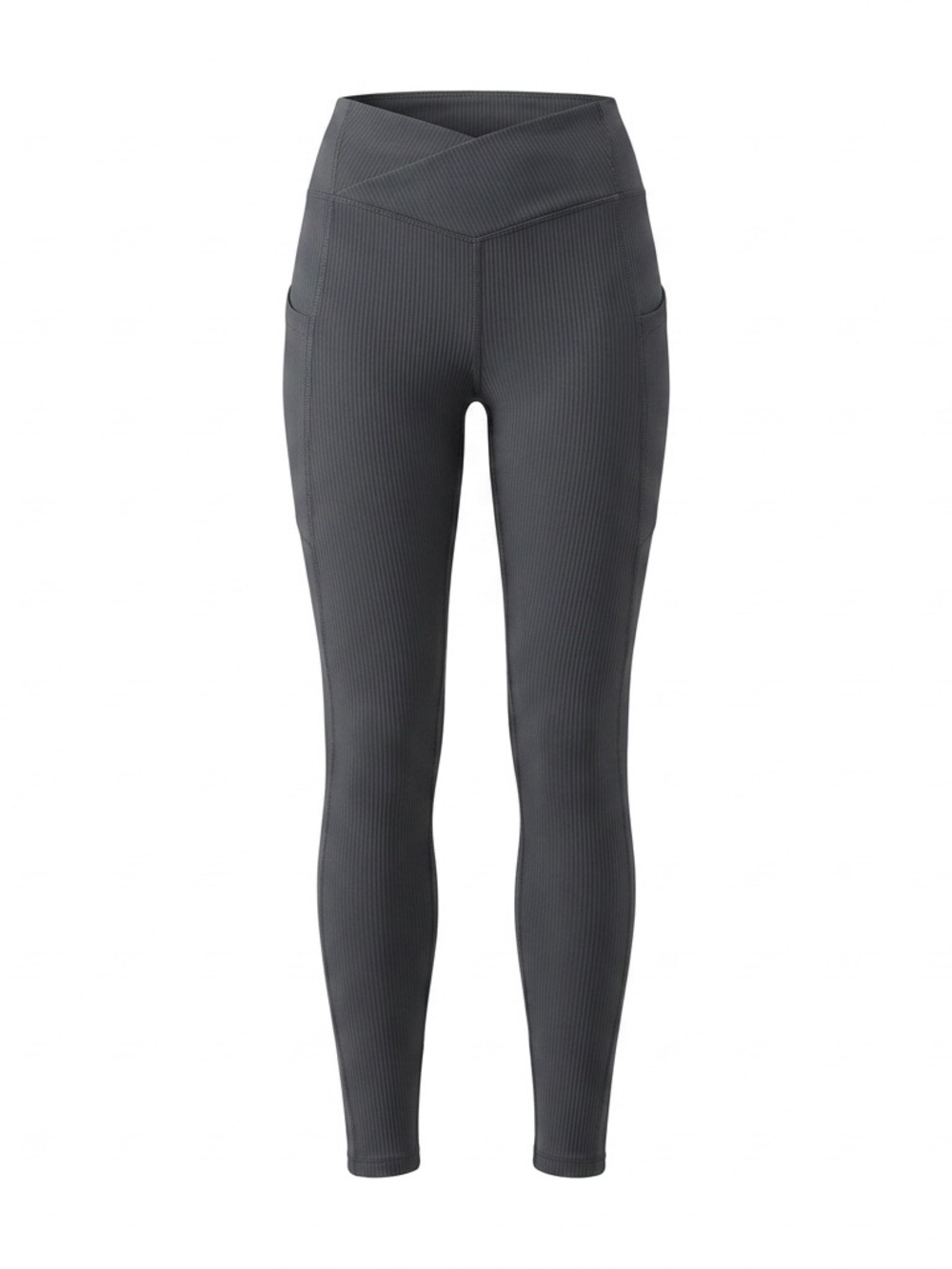 Fabletics High-Rise Ribbed Leggings - black